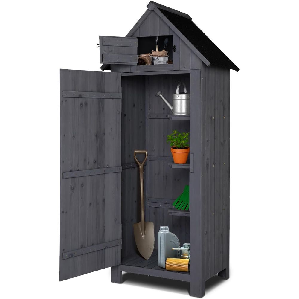 Gardening Tools Storage - Outdoor Wooden Storage Shed, Garden Shed