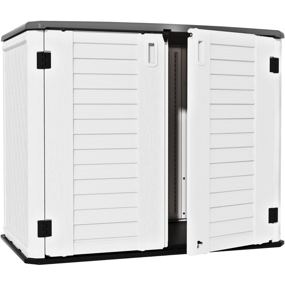 Gardening Tools Storage - 4x2.5 T Outdoor Storage Shed, Resin