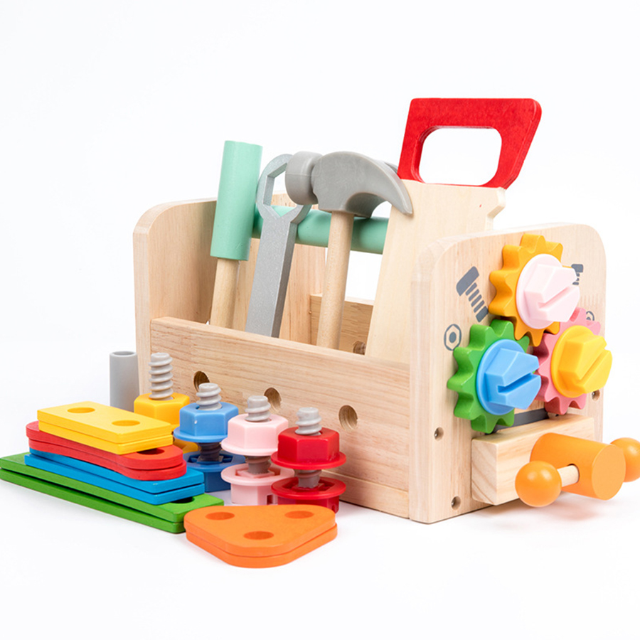 Gardening Tools Set Gift - Kids Tool Bench Wooden Set Toys