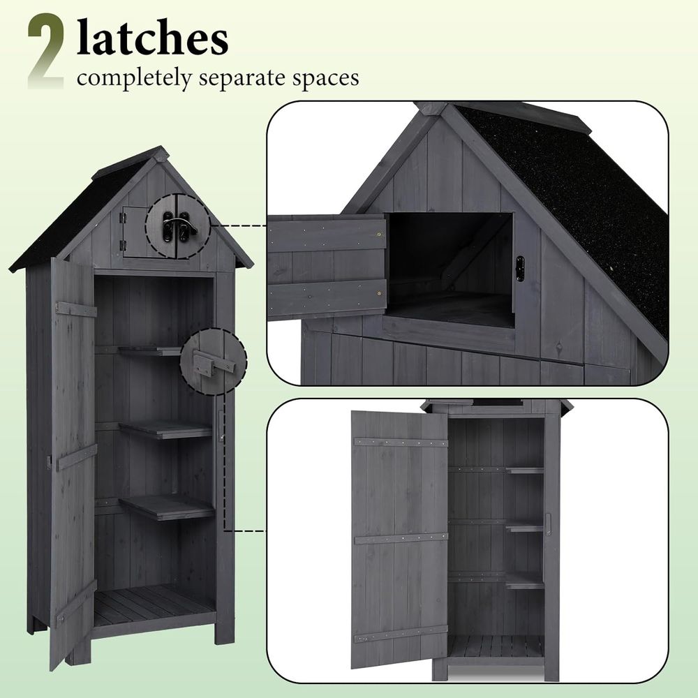 Outdoor Wooden Storage Shed, G - Gardening Tools Storage review and price