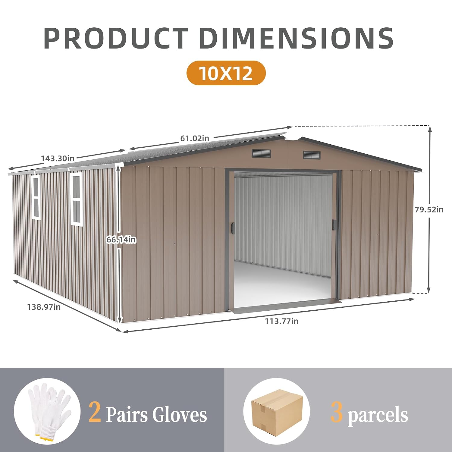 10x12 FT Outdoor Storage Shed, - Gardening Tools Storage review and price