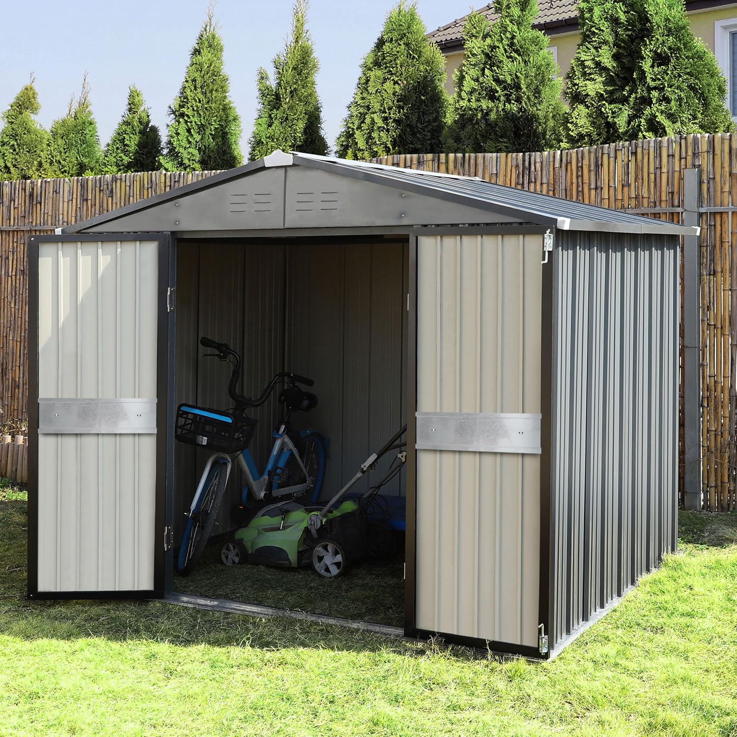 10' x 10' Outdoor Storage Shed - Gardening Tools Storage review and price