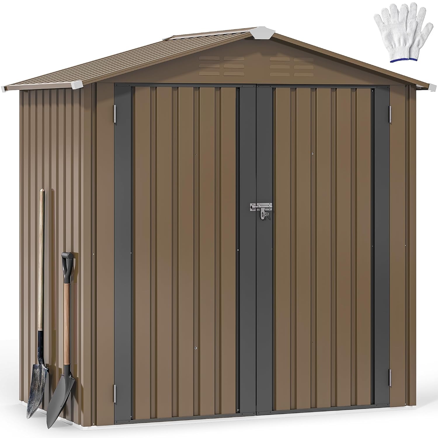 6x4ft Metal Outdoor Storage Sh - Gardening Tools Storage review and price