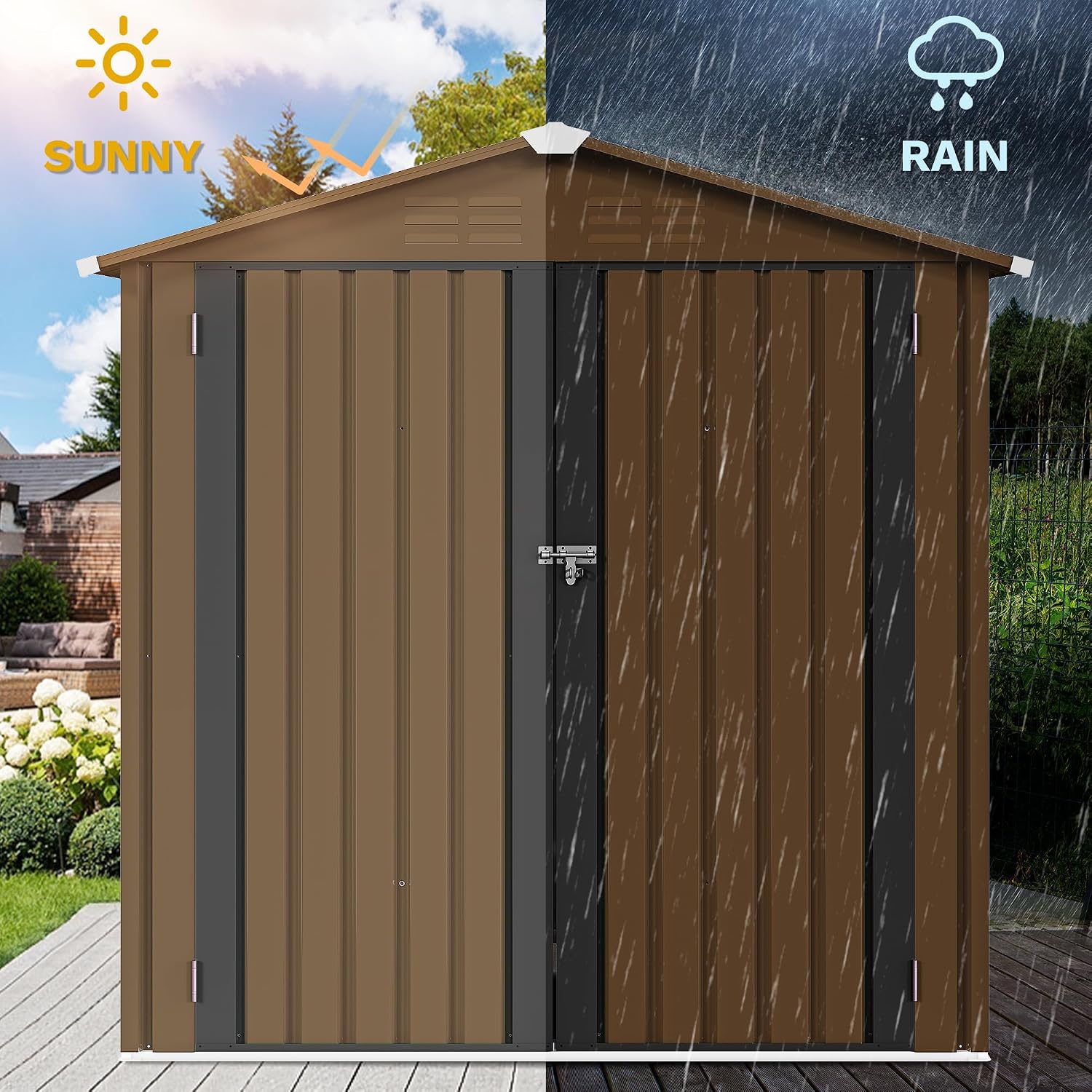 6x4ft Metal Outdoor Storage Sh - Gardening Tools Storage review and price