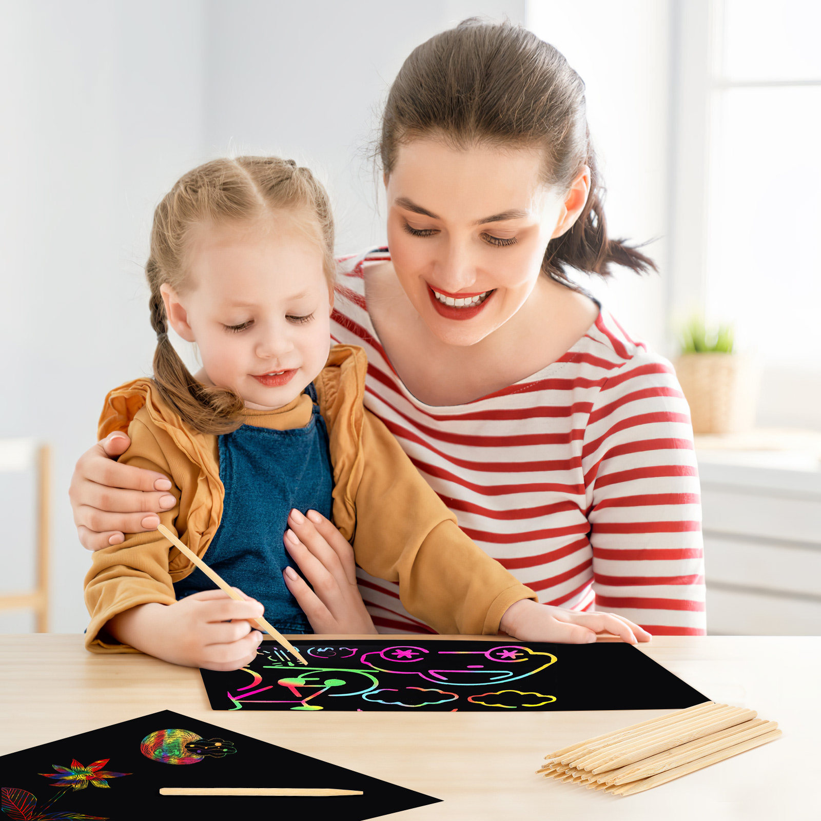 30Pcs Scratch Off Drawing Styl - Gardening Tools Drawing For Kids review and price