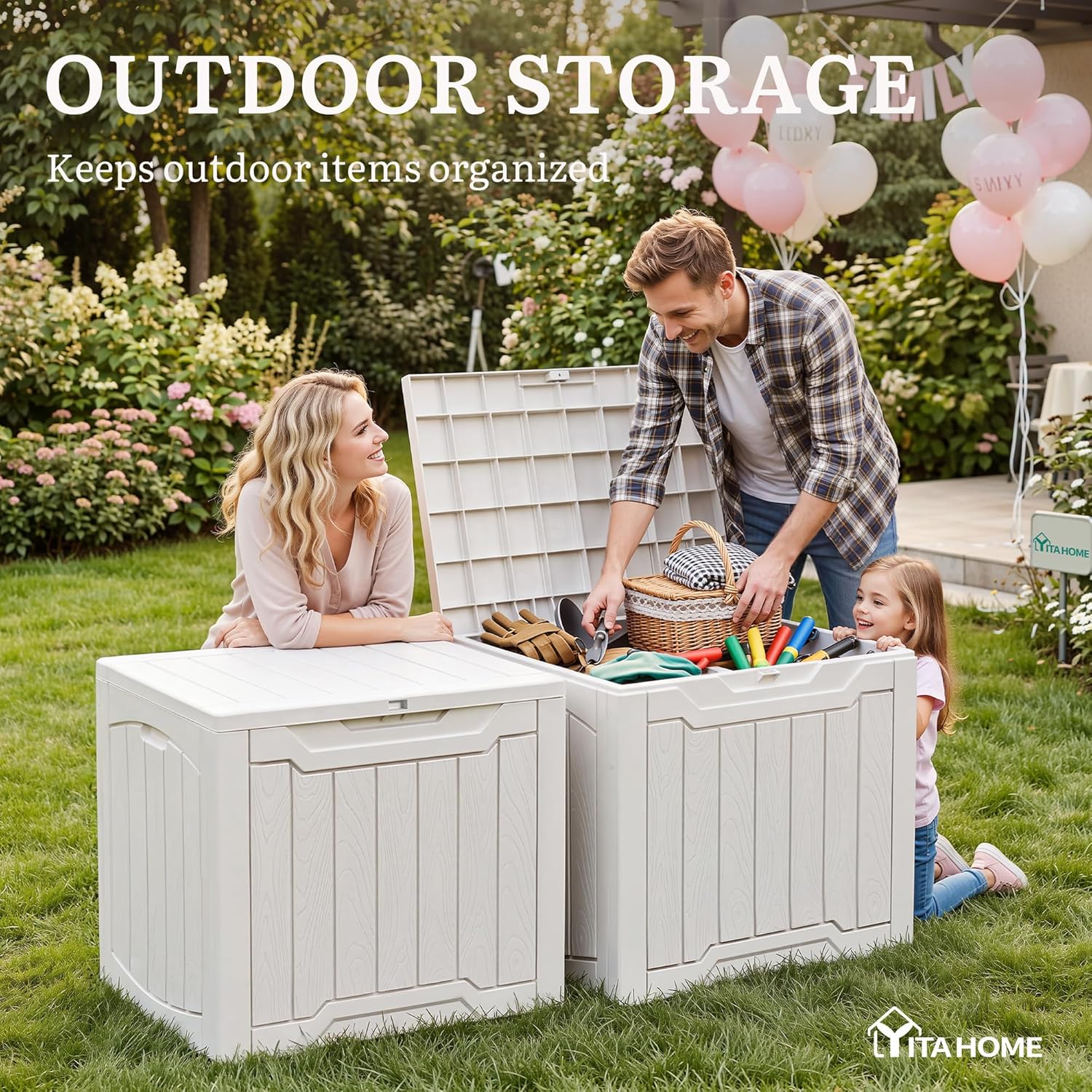 31 Gallon Deck Box Set of 2 Lo - Gardening Tools Storage review and price
