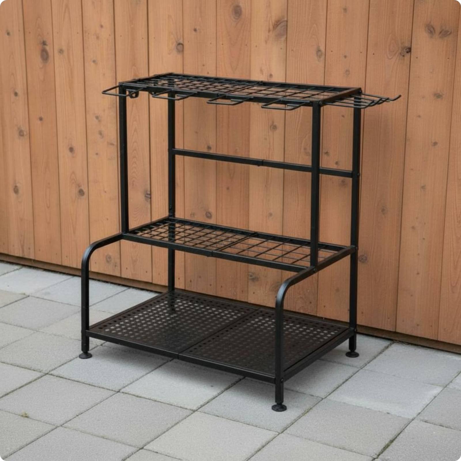 Metal Garden Tool Rack Adjusta - Gardening Tools Storage review and price