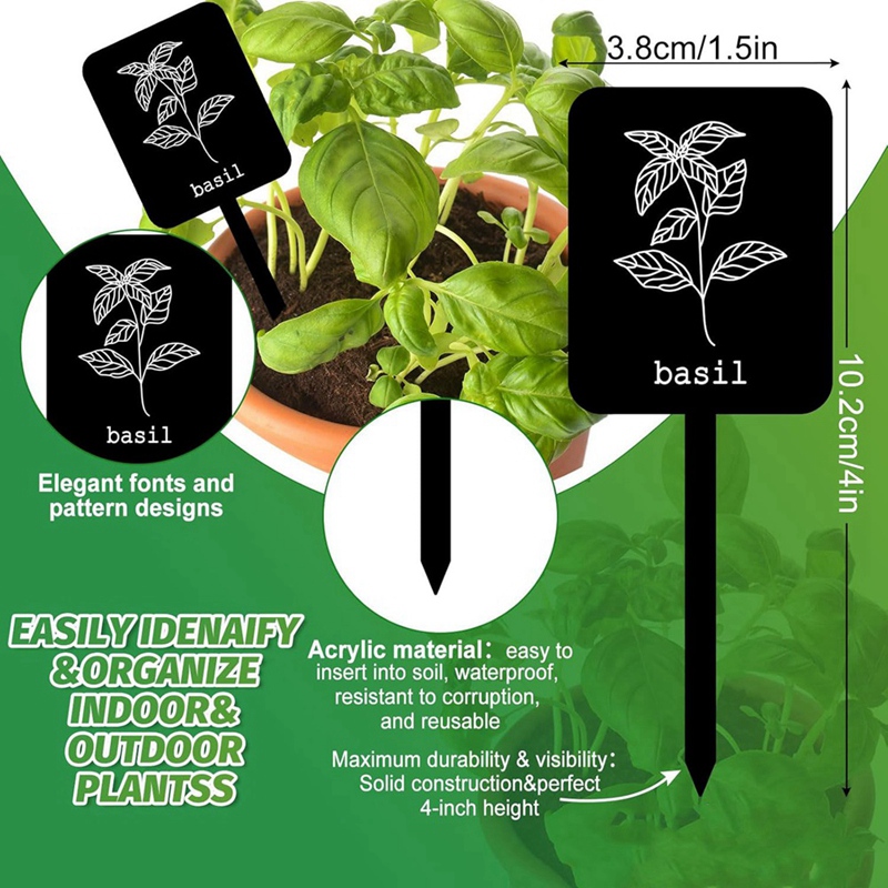 24Pcs Acrylic Plant Label Sign - Gardening Tools With Names review and price