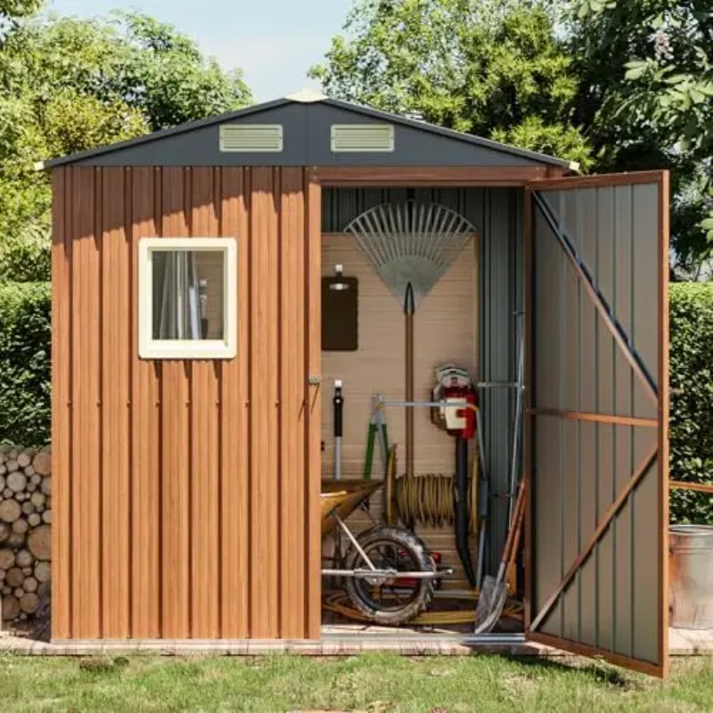 Outdoor Storage Shed 6x4 Ft, L - Gardening Tools Storage review and price