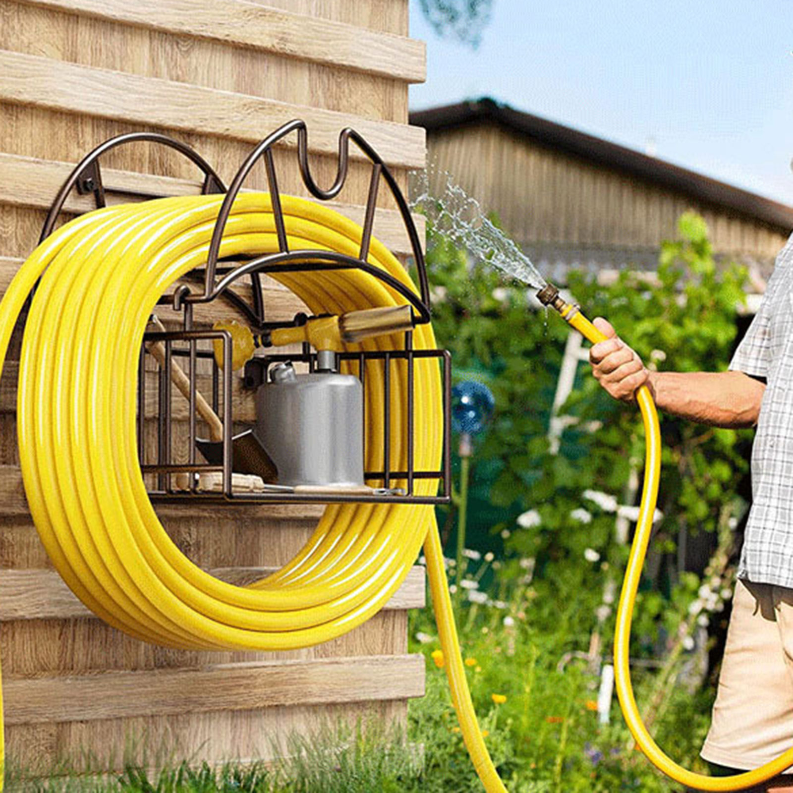Wall Mount Garden Hose Holder  - Gardening Tools Storage review and price